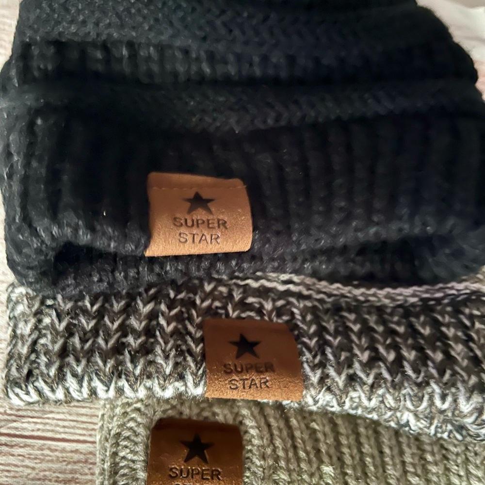 Super Star (3) Beanie Hats Never Worn